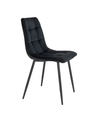 Chaise Middelfart microfibre Noir profil