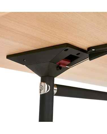 Bureau design avec tablette pliable Helpe Bois Clair fixation