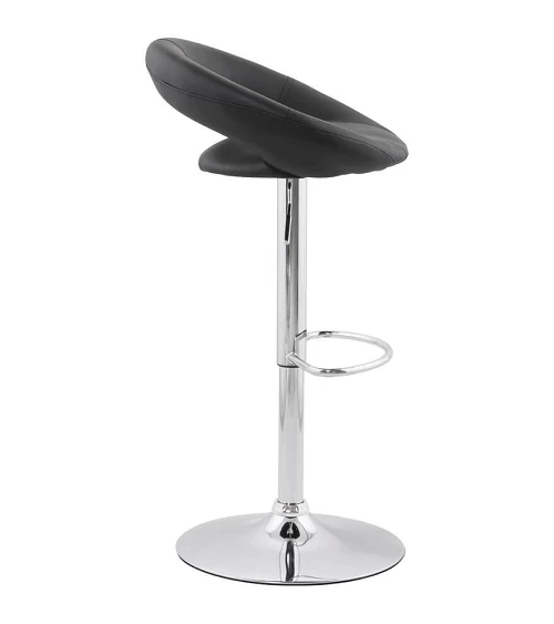 Tabouret de Bar Design ATLANTIS noir profil