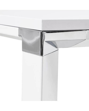 Bureau Metal blanc 160 cm WARNER Bois Blanc