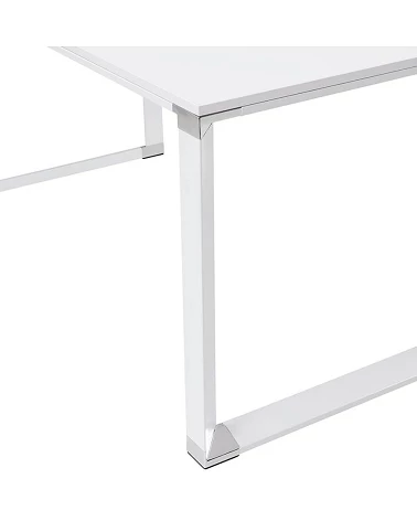 Bureau Metal blanc 160 cm WARNER Bois Blanc