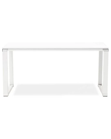 Bureau Metal blanc 160 cm WARNER Bois Blanc