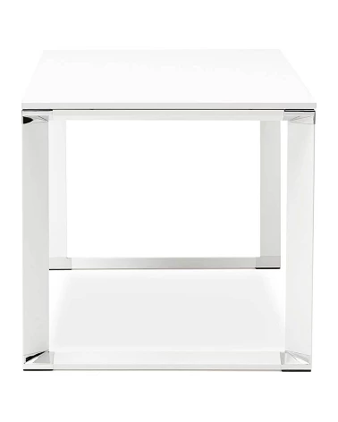 Bureau Metal blanc 160 cm WARNER Bois Blanc