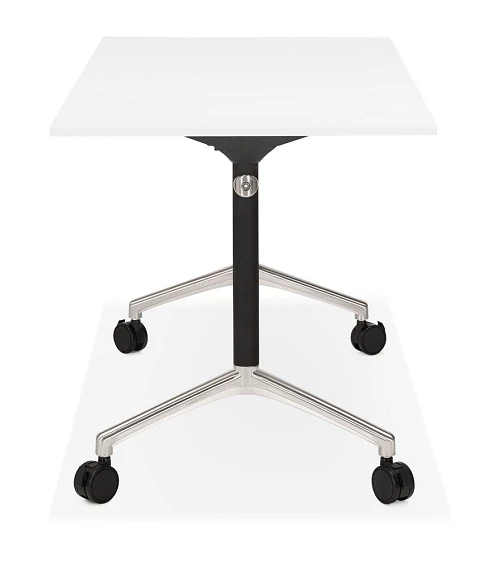 Bureau design avec tablette pliable Helpe Blanc profil