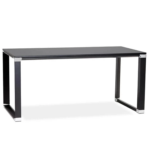 Bureau Metal noir 160 cm WARNER Bois noir