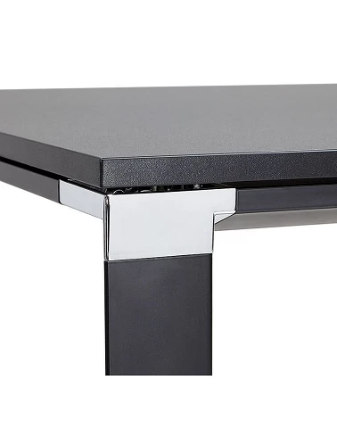 Bureau Metal noir 160 cm WARNER Bois noir