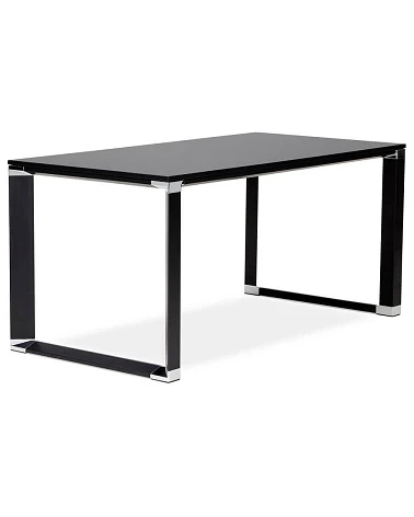 Bureau Metal noir 160 cm WARNER Bois noir