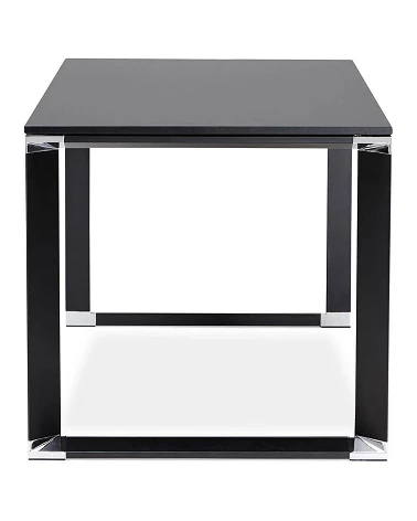 Bureau Metal noir 160 cm WARNER Bois noir