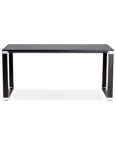 Bureau Metal noir 160 cm WARNER Bois noir