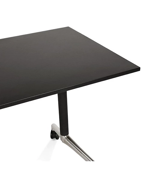 Bureau design avec tablette pliable Helpe noir plateau