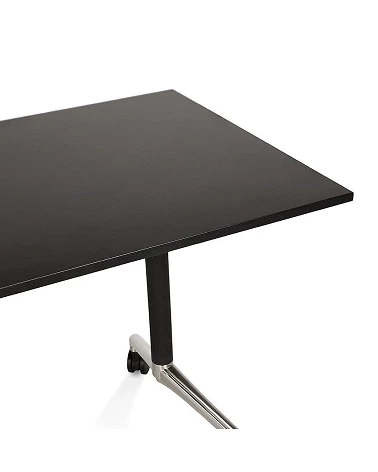 Bureau design avec tablette pliable Helpe noir plateau