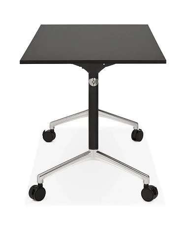 Bureau design avec tablette pliable Helpe noir profil