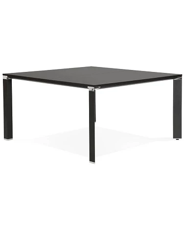 Table bureau 140 cm 'EFYRA' bois et metal Noir