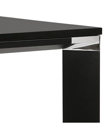 Table bureau 140 cm 'EFYRA' bois et metal Noir