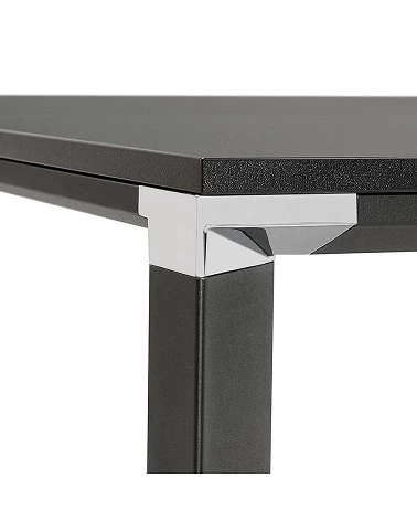 Table bureau 140 cm 'EFYRA' bois et metal Noir