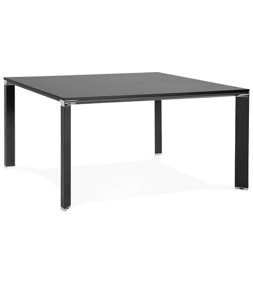 Table bureau 140 cm 'EFYRA' bois et metal Noir