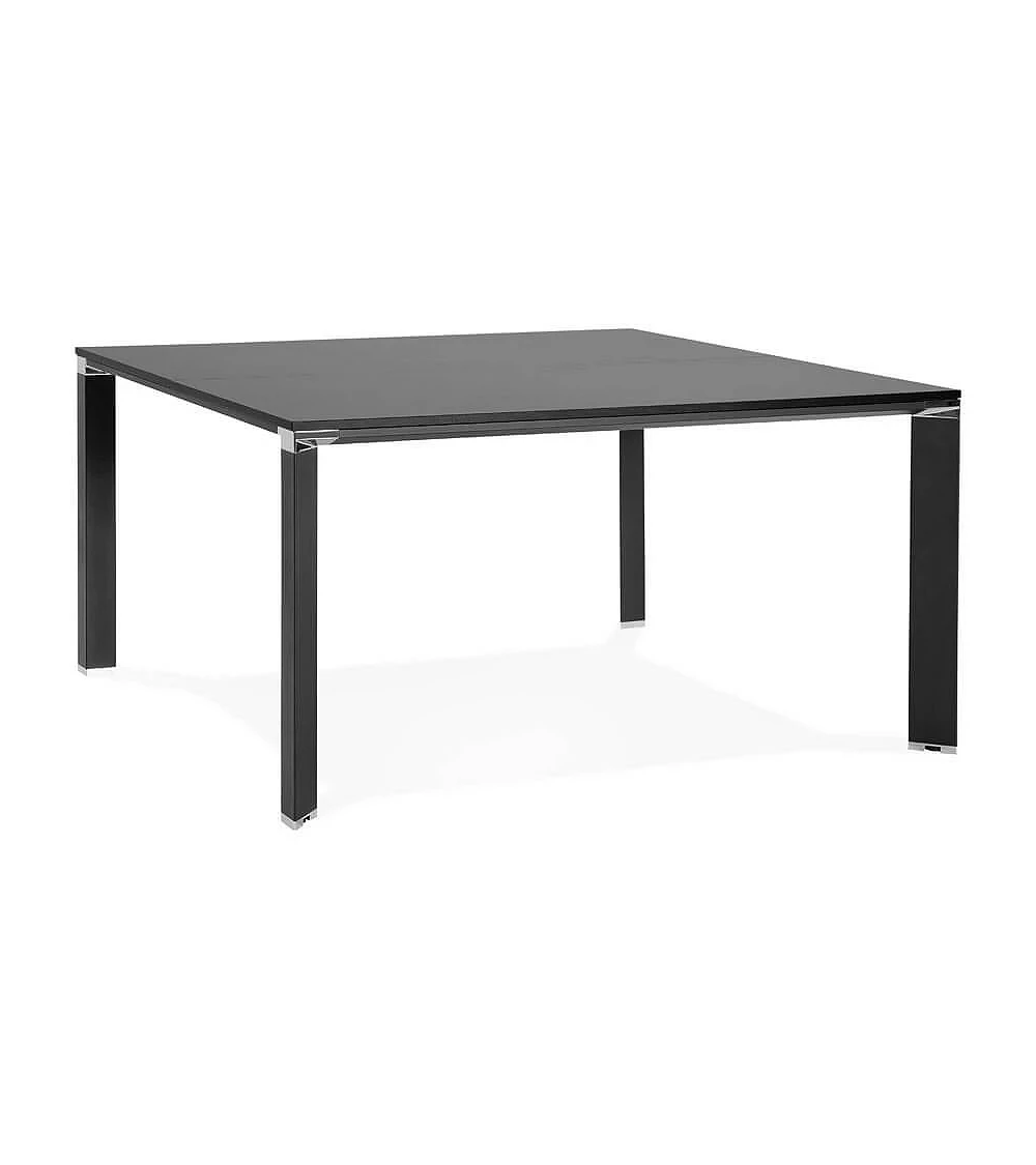 Table bureau 140 cm 'EFYRA' bois et metal Noir