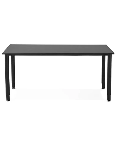 Table bureau métal Blanc 'PROBURO' bois Noir