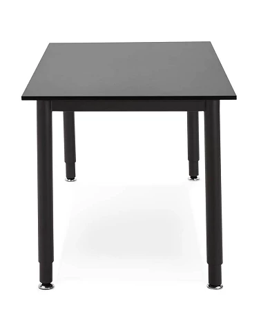 Table bureau métal Blanc 'PROBURO' bois Noir