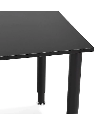 Table bureau métal Blanc 'PROBURO' bois Noir