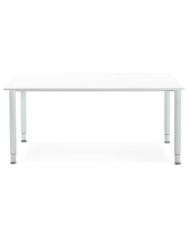 Table bureau métal Blanc 'PROBURO' bois Blanc