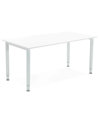 Table bureau métal Blanc 'PROBURO' bois Blanc