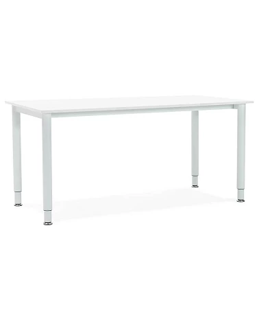 Table bureau métal Blanc 'PROBURO' bois Blanc