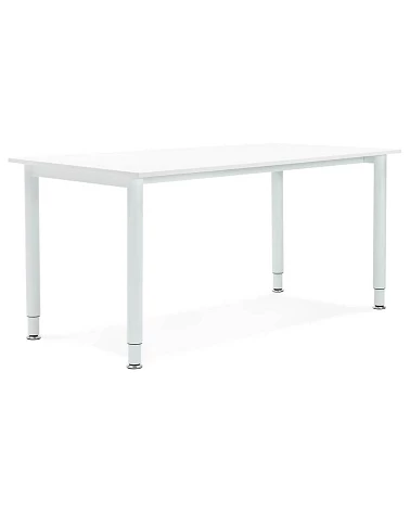 Table bureau métal Blanc 'PROBURO' bois Blanc