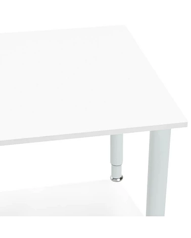 Table bureau métal Blanc 'PROBURO' bois Blanc