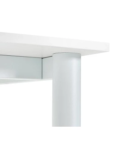 Table bureau métal Blanc 'PROBURO' bois Blanc