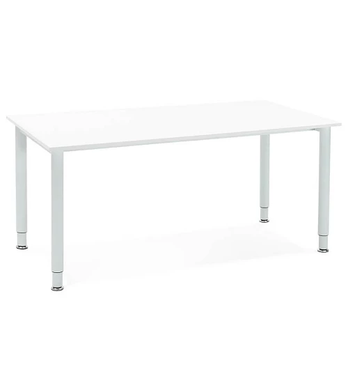 Table bureau métal Blanc 'PROBURO' bois Blanc