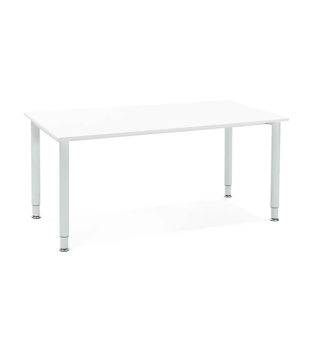 Table bureau métal Blanc 'PROBURO' bois Blanc