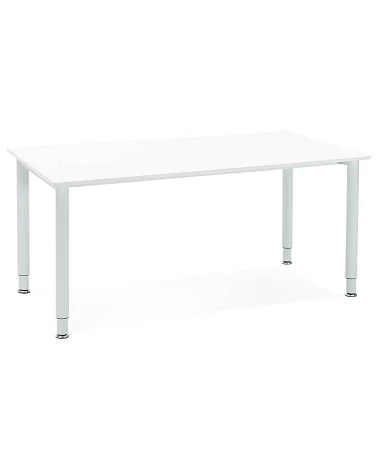 Table bureau métal Blanc 'PROBURO' bois Blanc