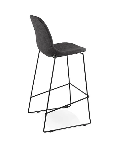 Tabouret de bar design 'Cooper ' Tissu Gris Fonce