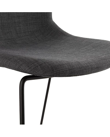 Tabouret de bar design 'Cooper ' Tissu Gris Fonce