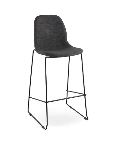 Tabouret de bar design 'Cooper ' Tissu Gris Fonce