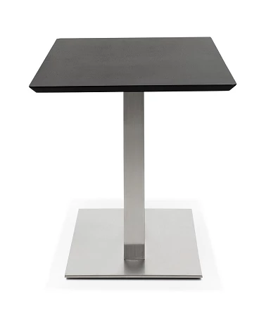 Table design Acier Brossé RECTA 150 finition Frêne noir