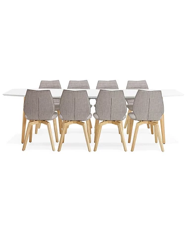 Table scandinave extensible 'PRODA' bois blanc