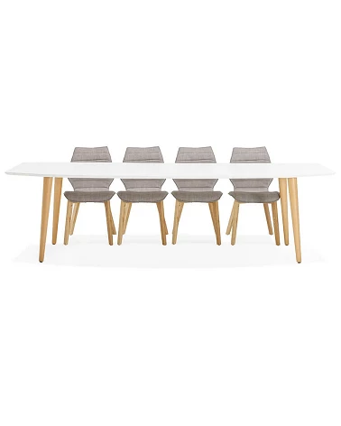 Table scandinave extensible 'PRODA' bois blanc