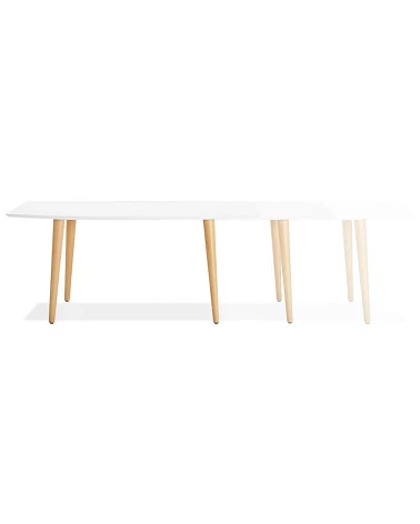 Table scandinave extensible 'PRODA' bois blanc