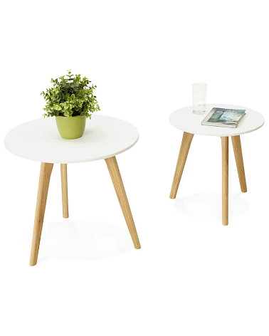 Tables gigognes design 'ESPINO' bois Blanc