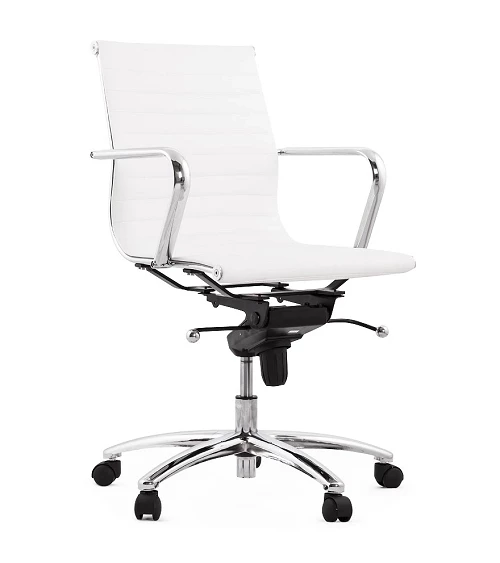 Fauteuil de bureau 'PROLAR' simili cuir Blanc