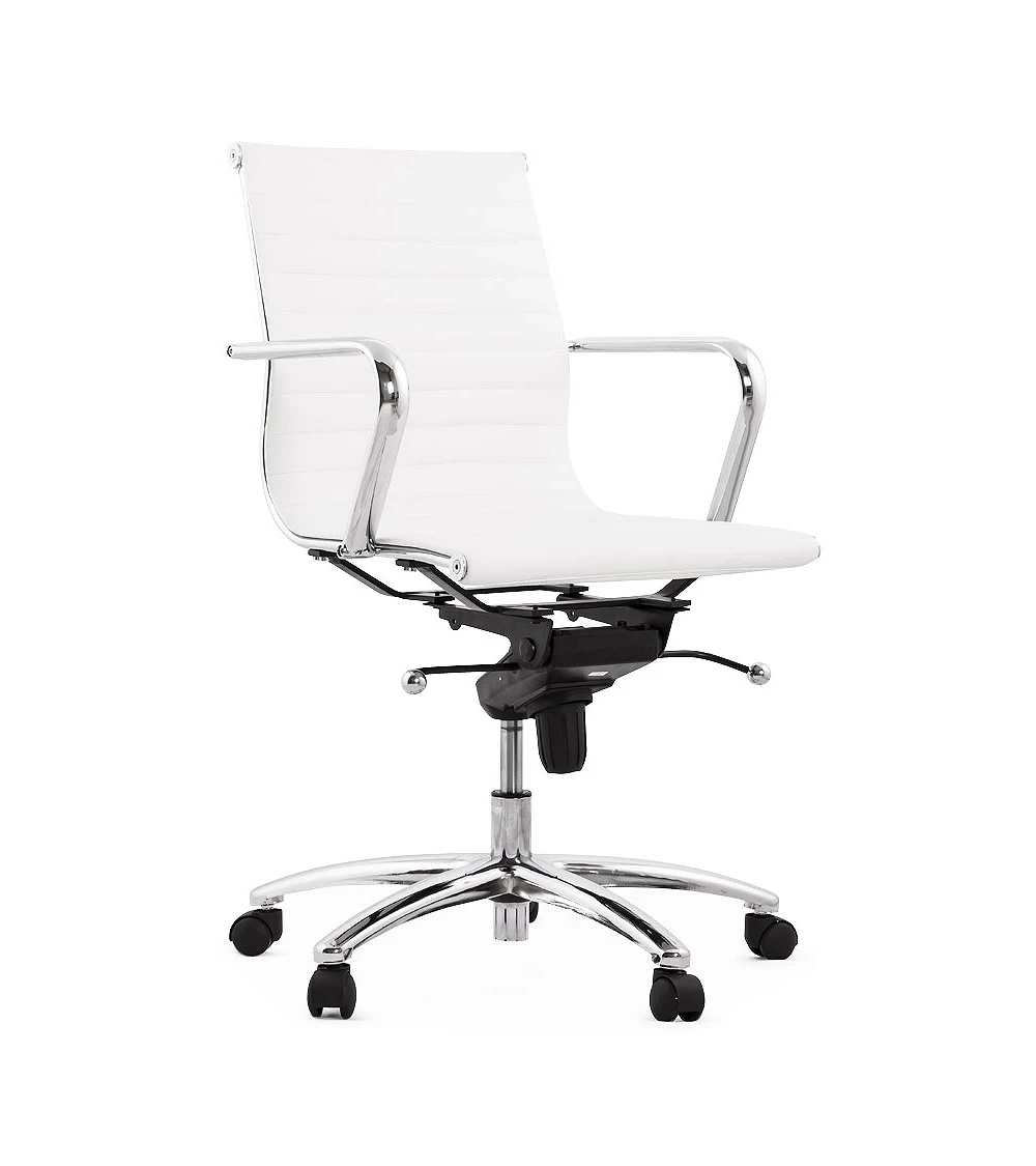 Fauteuil de bureau 'PROLAR' simili cuir Blanc