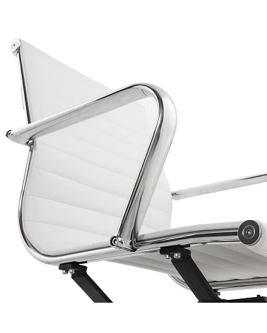 Fauteuil de bureau 'PROLAR' simili cuir Blanc