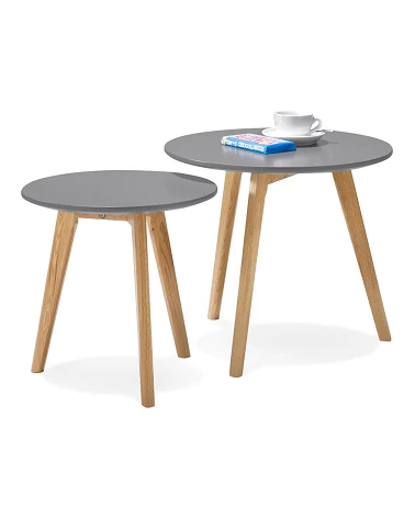 Table gigogne design espino bois Gris Foncé