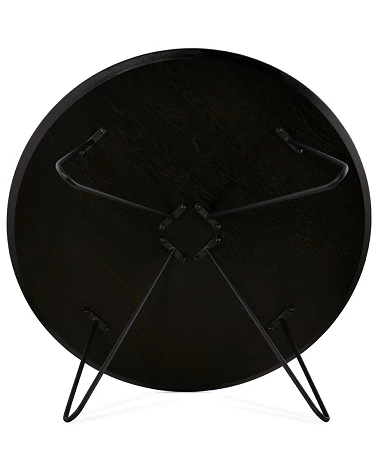 Table basse ronde Runda bois plaqué chêne noir