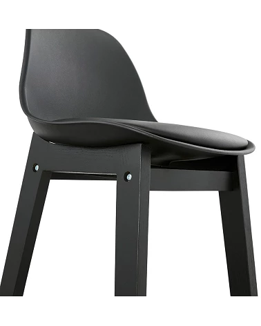 Tabouret de bar design Turel mini Noir