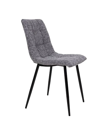 Chaise scandinave Middelfart Tissu Gris Chiné profil