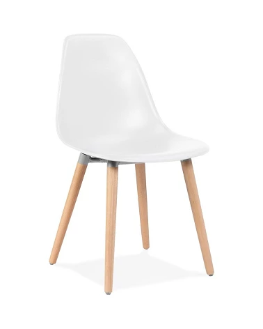 Chaise design scandinave Doc bois et Blanc