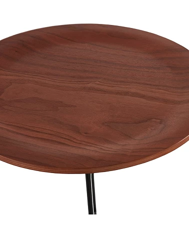 Table basse design métal OOLA Bois plaqué Noyer